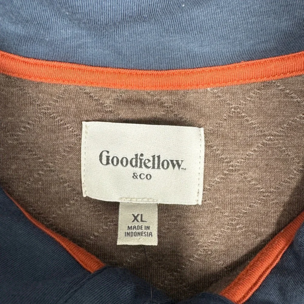 Goodfellow & Co Mens XL‎ Brown The Comfort Quilted Quarter Snap Pullover Sweater